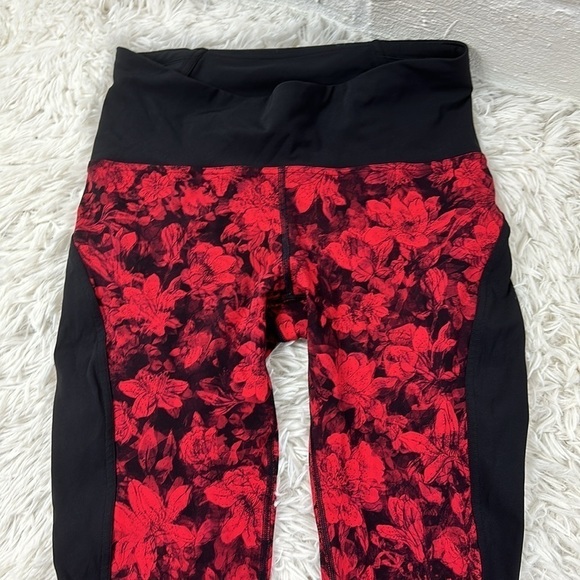 Lululemon Train Times Fast Pace Pant Special Edition 25" Carminetrue Red Black - Picture 2 of 5
